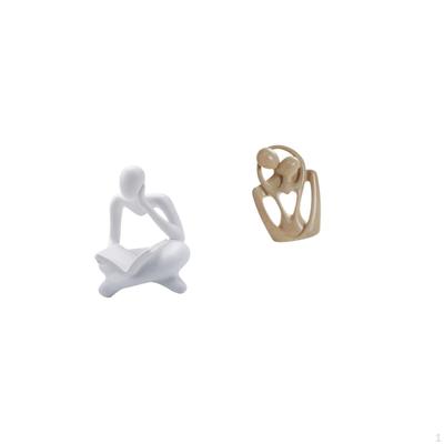 Abstract Thinker Couple Statue Decoration for Tabletop Living Room Shelf Office Bookshelf Creative