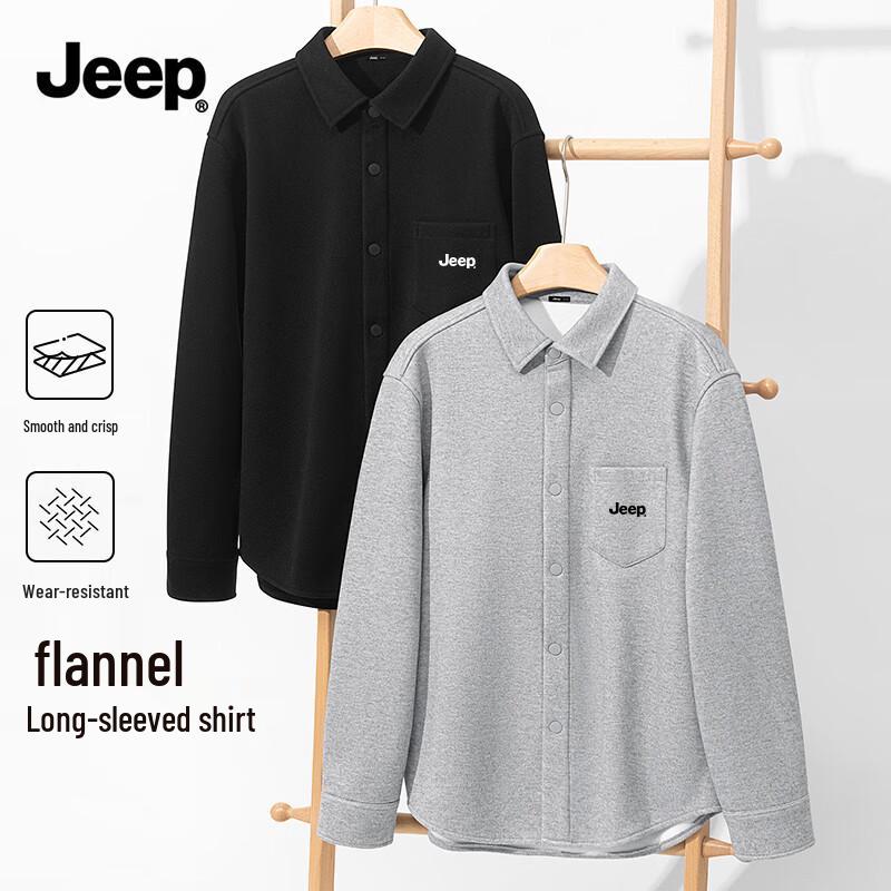 JEEP Men s Cityboy Flannel Long Sleeve Shirt L