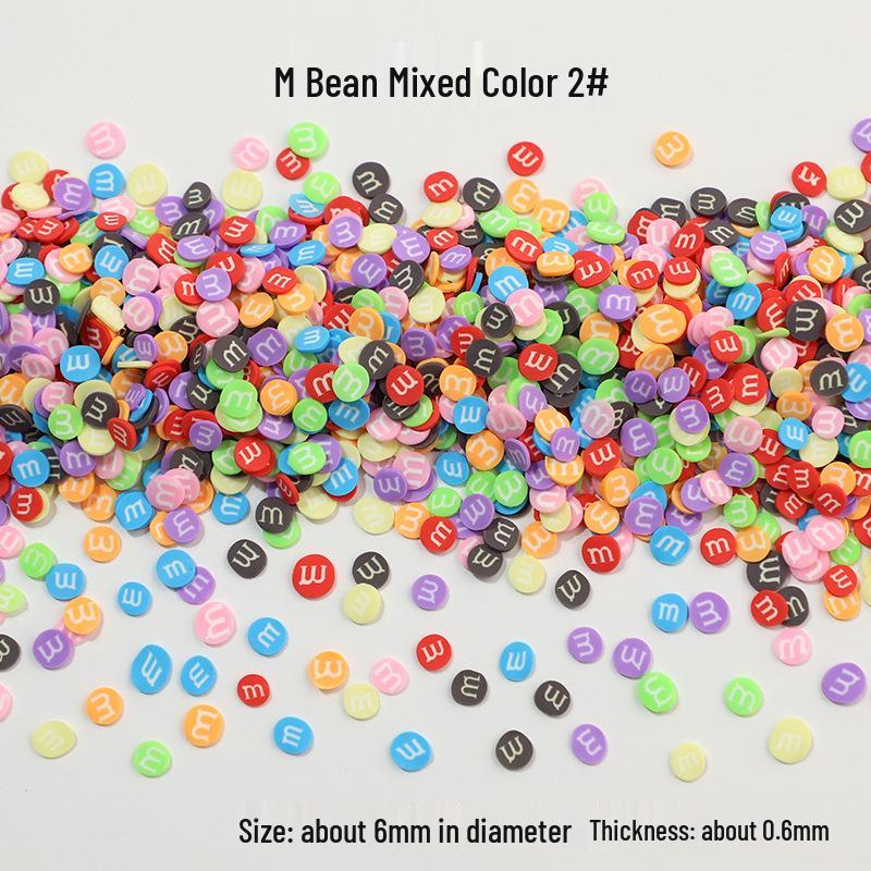 Eco-friendly M&M's Soft Clay Slices for DIY Crystal Slime and Crafts