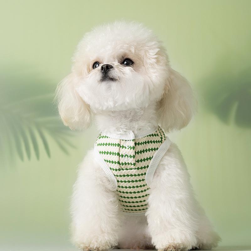 Spring and Summer Thin Breathable Teddy Bigbear Small and Medium Dogs Traction Pet Vest Cat Dog Clothes