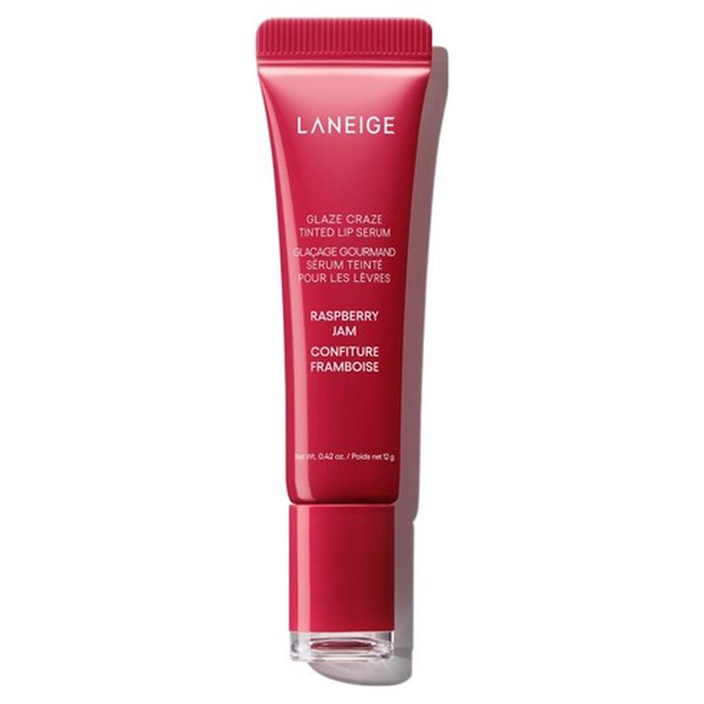 Laneige Glaze Craze Tinted Lip Serum 12g - Raspberry Jam - Hydrating Glossy Lip Care, Korean Raspberry Jam