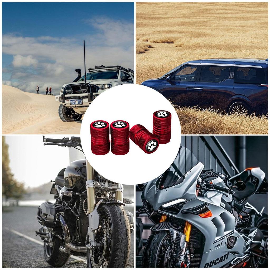 Generic Stem Caps | 4 Pcs Dog Paw Shape Leak Proof Valve Caps |