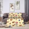 Stardew Valley Animals Chicken Super Warm Blankets  Travel Plush Bedding Throws Novelty Couch Flannel Bedspread Sofa Bed Cover