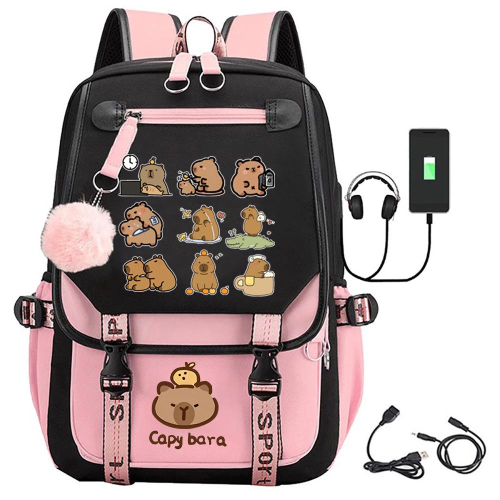 Schulrucksack mit großer Kapazität und Schultergurt; Schüler Drei-teiliges Federmäppchen-Set