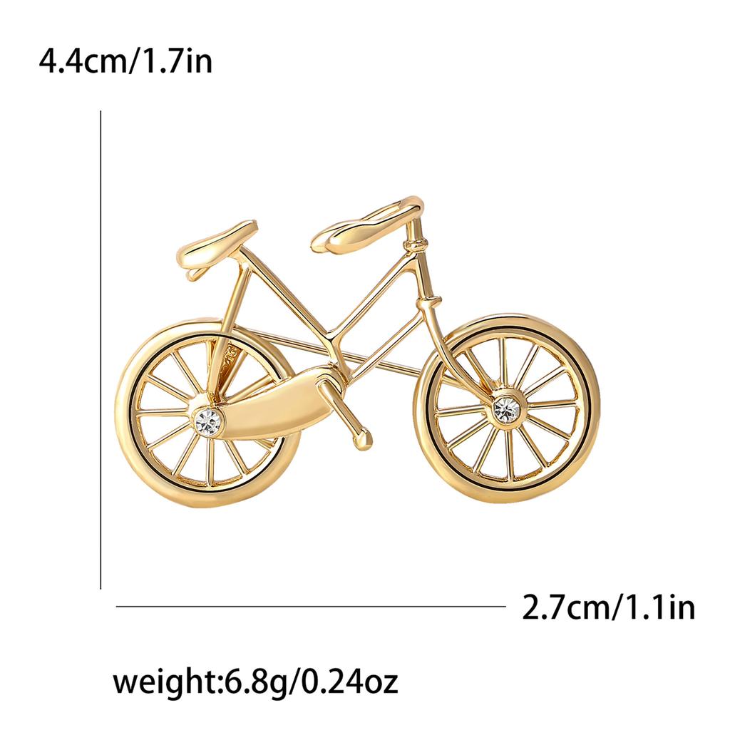 Fashion Creative Electroplated Bicycle Brooch High-End Exquisite Men'S And Women'S Suit Shirt Corsage Jewelry Pin