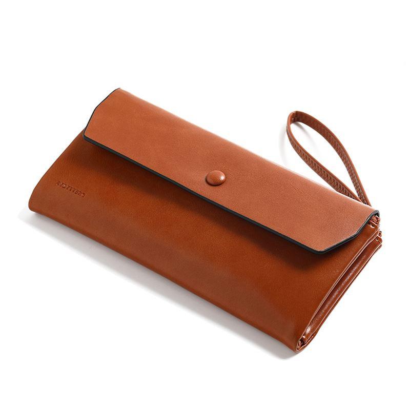 Portfel Damski Zapinany na Zamek Składany Wiele Przegródek na Karty Duża Pojemność Damska Torebka