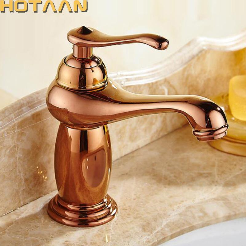 . New Arrival Bathroom Gold Basin Faucet Gold Finish Brass Mixer Tap with Ceramic Torneiras Para Banheiro