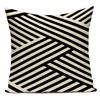 Black White Letter Cushion Cover Polyester Animal Bear Deer Stripes Pillow Case Sofa Bedroom Chair Home Decor Pillow Cover