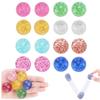 10Pcs Colorful Gold Glitter Elastic Ball Rubber Children'S Pinball Toys Outdoor Toys Sports Games Elastic Juggling Jump Ball
