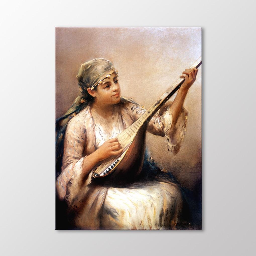 

Девушка-музыкант Живопись