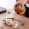 Suet Jade White Porcelain Portable Outdoor Travel Kung Fu Tea Set Make Tea One Pot Four Cups Set