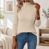 Women's Turtleneck Pullover Sweater Slim Fit Knitted Base Layer Top