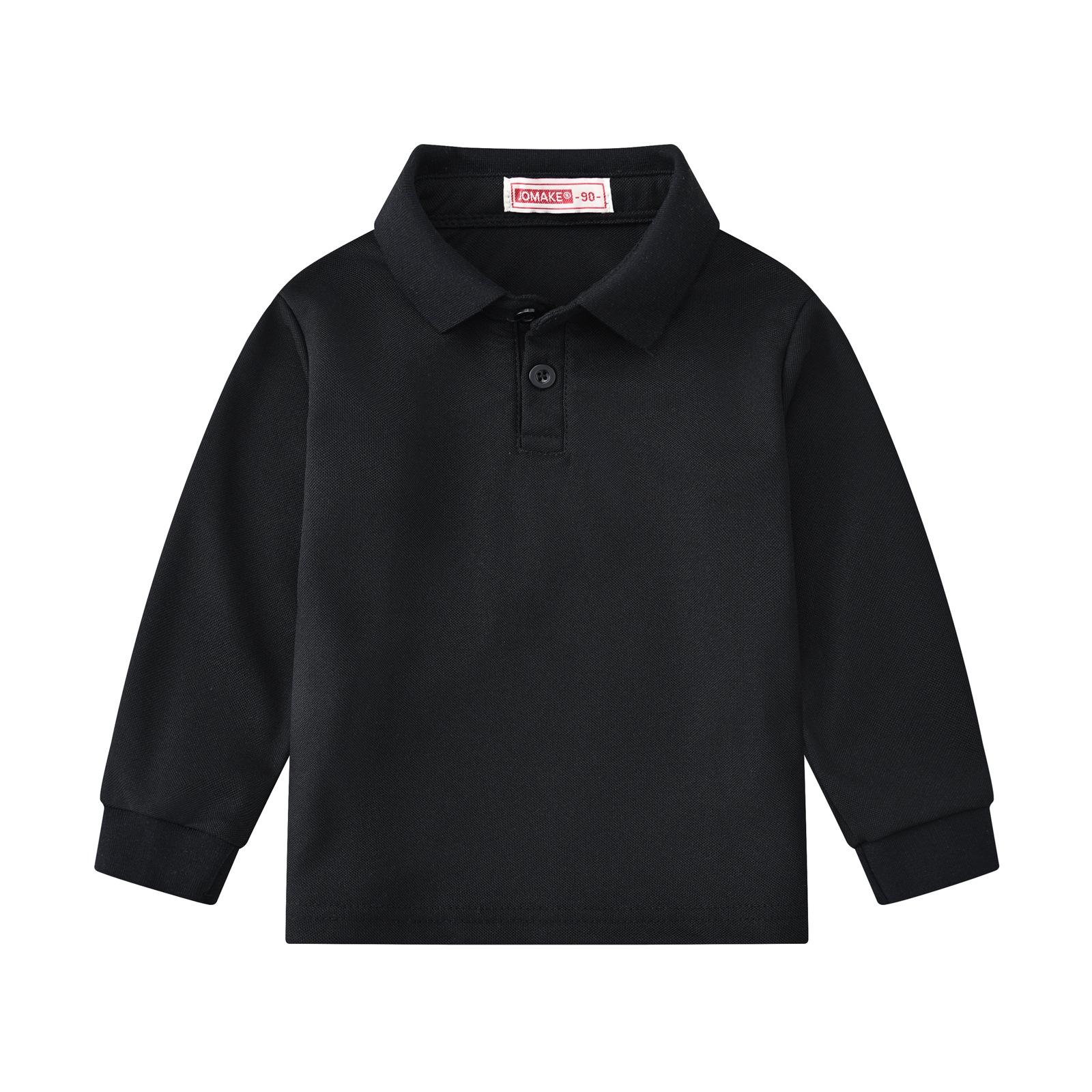 

Осіння дитяча мила футболка з довгими рукавами на лацкані, однотонні універсальні свіжі повсякденні топи 160cm