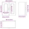 Wall Mounted Kitchen Cabinet with Glass Door Kalmar Grey Sonoma Particleboard