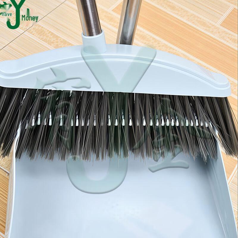 Household Soft-Bristle Broom and Dustpan Set