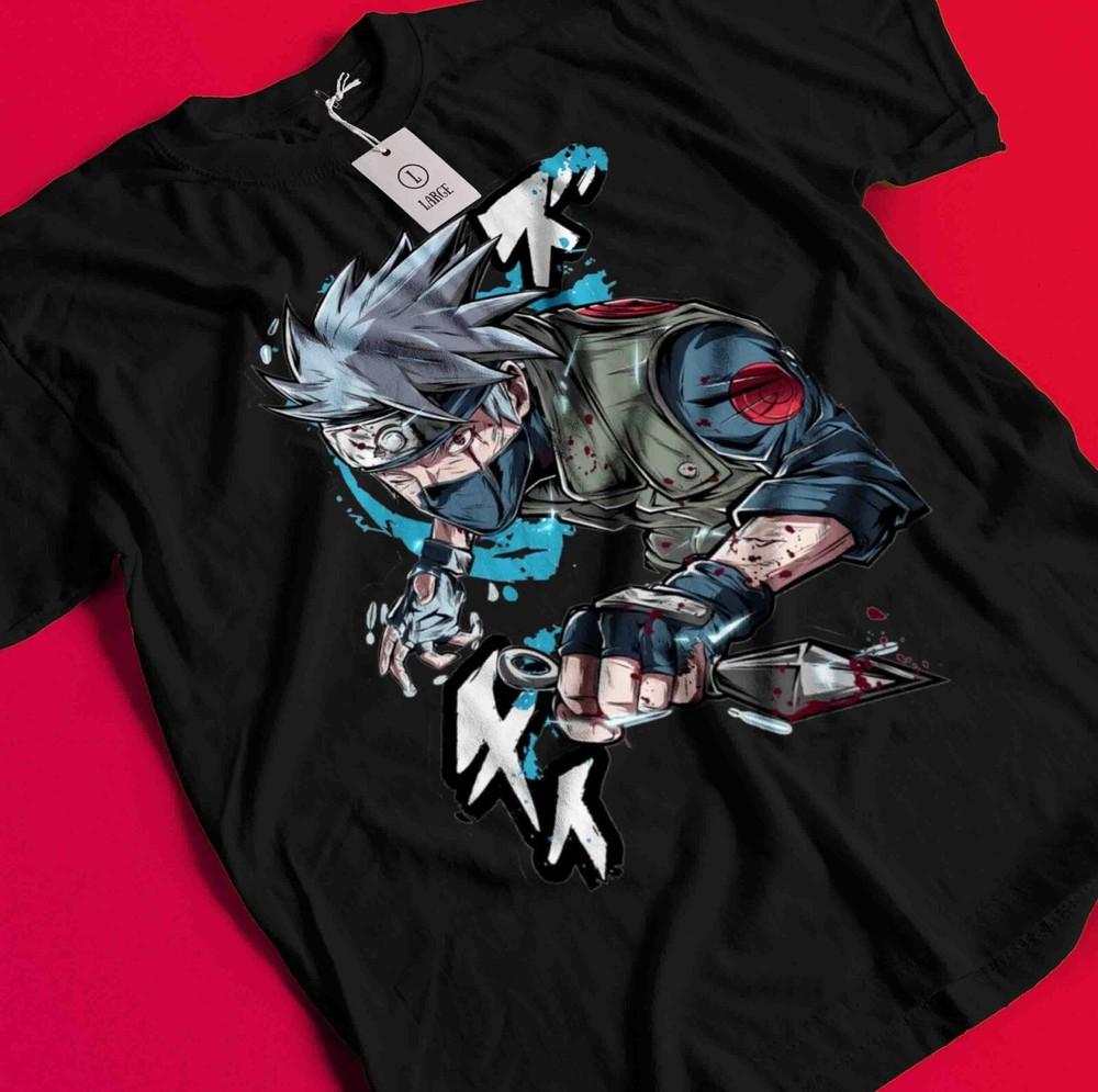 

Kakashi T-Shirt Naruto Tshirt Jiraya Shirt Madara Orochimaru Itachi Uchiha Gaara BB263 L