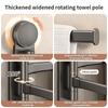 No Need To Drill Suction Cup Rotating Towel Rack, Bathroom Multi-pole Folding Sorage Rack, Towel Hanging Pole, Kitchen Rag Rack