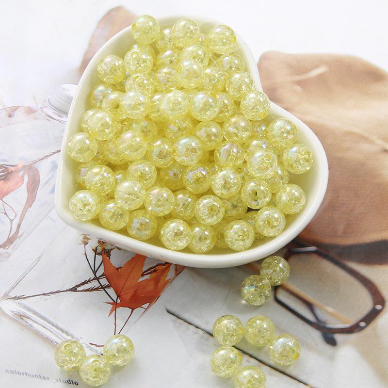 Acrylic AB Crushed Flower Bubble Round Beads for DIY Bracelet Jewelry Making