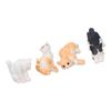4Pcs Miniature Cat Figurines 1:12 Dollhouse Mini Resin Animal Model Ornaments Decoration Simulation Craft