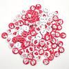 100Pcs Round Love Heart Wooden Buttons Sewing Scrapbooking Cards Craft DIY Decor
