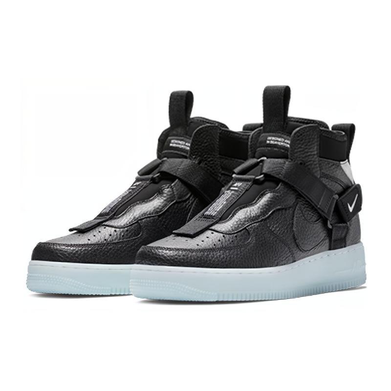 Nike Air Force 1 Mid Utility Black Half Blue Sneaker AQ9758-001