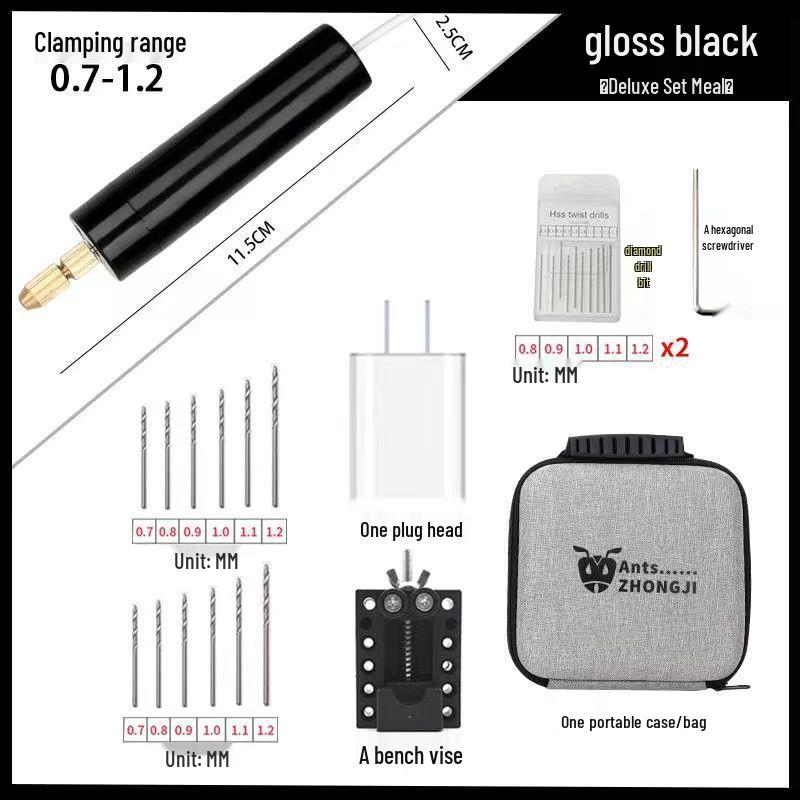 Mini Handheld Electric Drill & Grinder - Low Power Tool for Precision Hole Punching