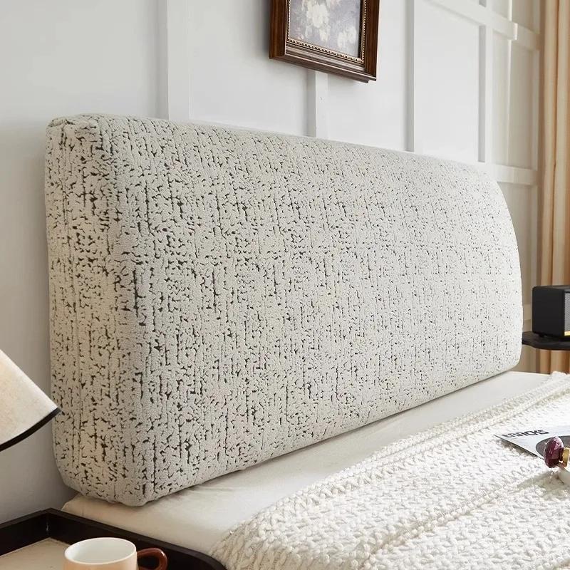 Comfort All-inclusive Bed Backrest Cover Jacquard Bed Headboard Cover Elastic Retro Style Bed Head Slipcover In Bedroom Decor