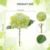 4Pcs Green Artificial Hydrangea Flowers, Large Hydrangea Flower,Fake Hydrangea with Stems, for Indoor Wedding Table Centerpieces Party Decor