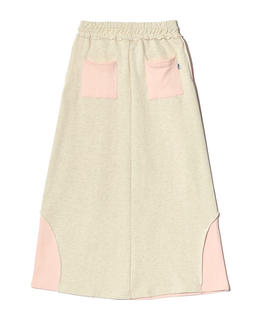 PEACE MAKER Ex Raw Maxi Skirt (Pink)
