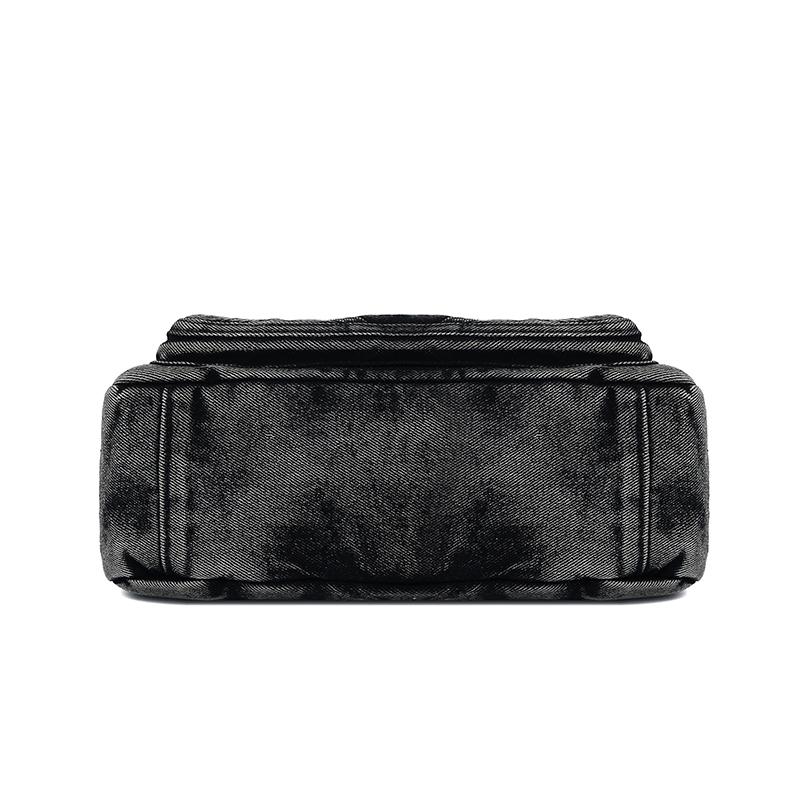 Large Capacity Denim Bag Women's Shoulder Bag Multi-Compartment Crossbody Bag