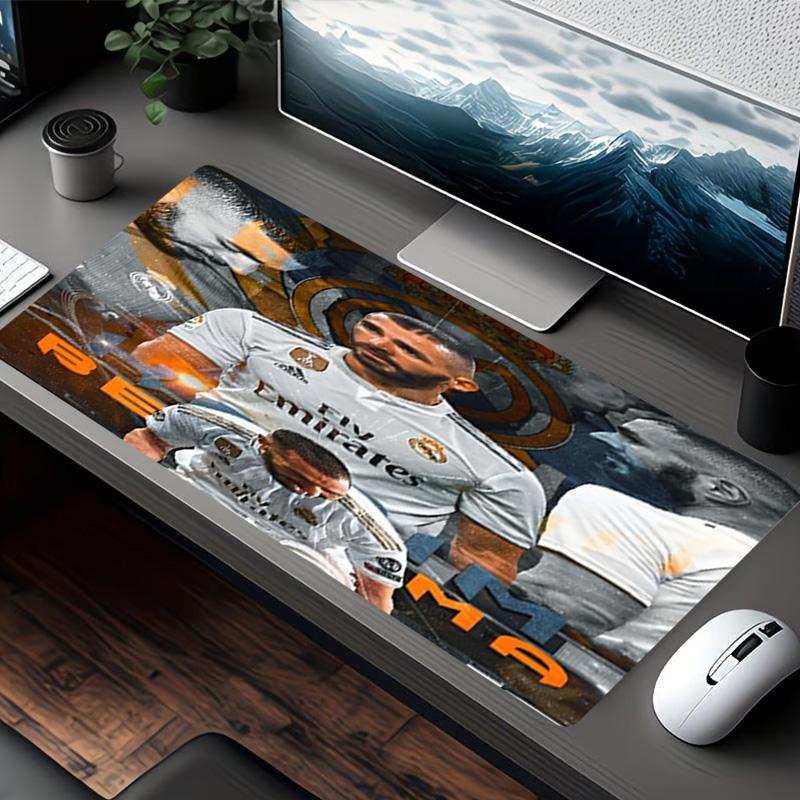 Tappetino per Mouse Stampa Real Madrid, per Tastiera, Tappetino per Laptop PC per Ufficio, Casa, Decorazione Scrivania, Regalo di Compleanno Perfetto per i Giocatori