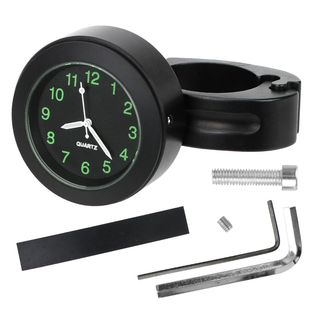 

Водонепроницаемый алюминиевый руль мотоцикла, кварцевые часы, велосипедные часы, аксессуары для мотоциклов чёрный