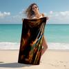 1pc Tomioka Giyuu Beach Towel, Comfortable and Thick, and Swimming/Bath/Picnic/Camping Towel, Suitable for Seaside Beaches
