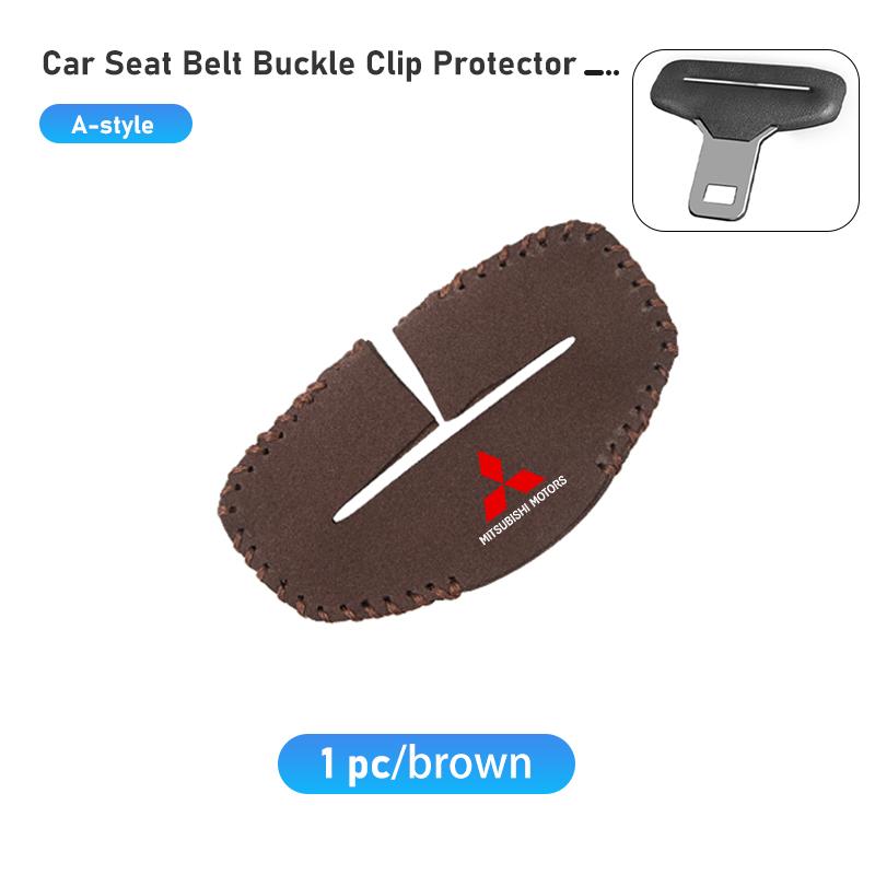 Car Seat Belt Buckle Protective Cover Safety Belt Plug Clip Case Accessories For Mitsubishi Outlander Lancer L200 ASX Pajero