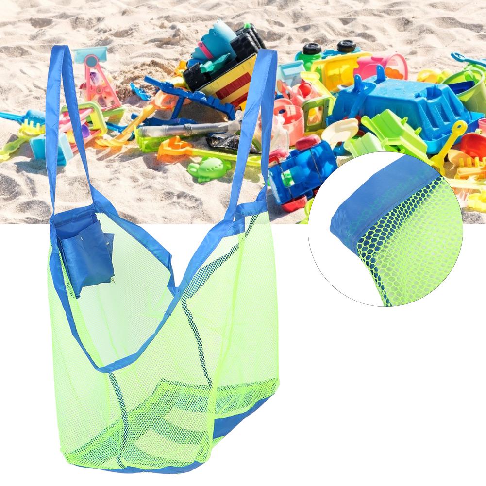 Sandbch Kid Toy Storage Mesh Bag Portable Bch Pouch for Family Holiday