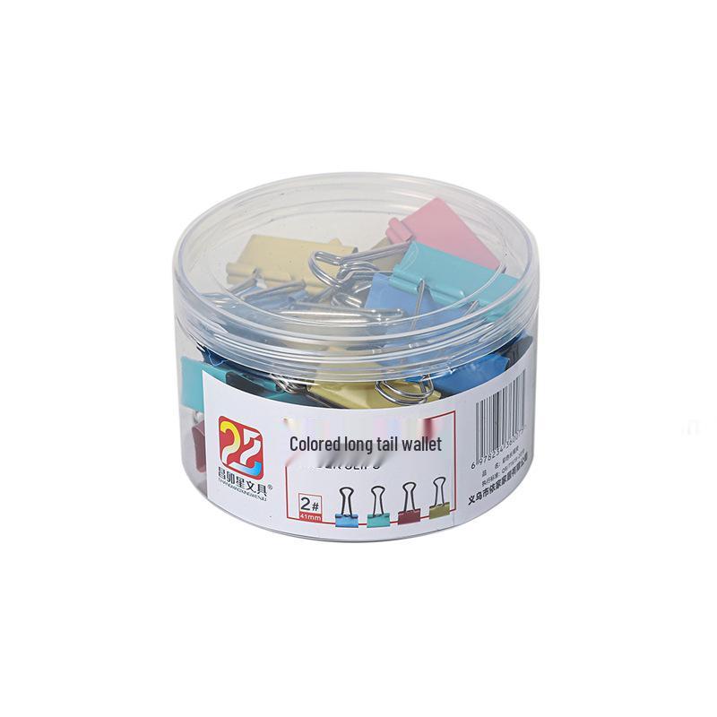 Colored Swallowtail Clips: Large & Small Mixed Pack for Files, Test Papers, Books, and Receipts