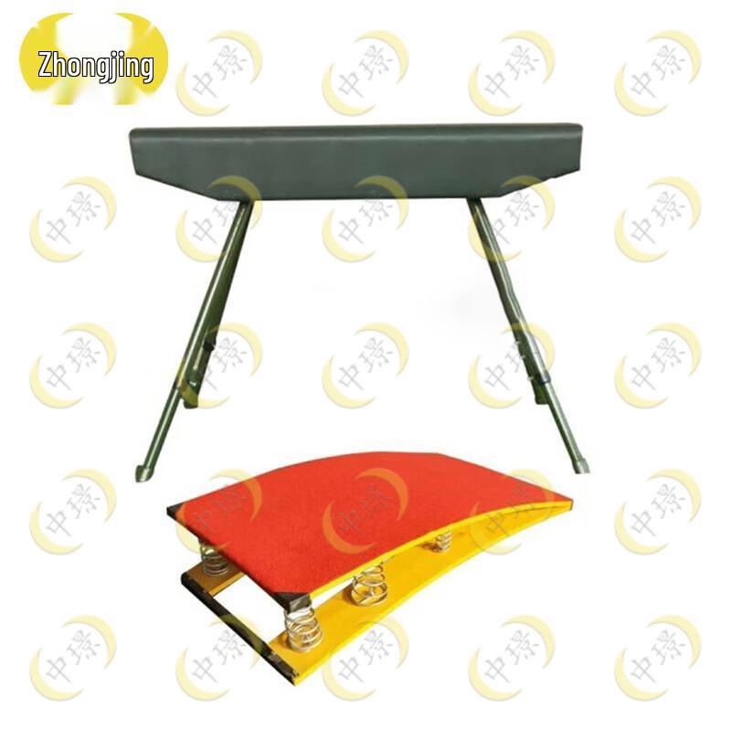 Gymnastics Training Wooden Horse with Spring Pedal