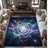 Manchester City Printed Flannel Area Rug Non Slip Soft Polyester Floor Carpet Indoor Decor Mat for Bedroom Living Room Sofa