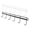 2pcs Wall Mounted Coat Rack Stainless Steel Wall Hanging Coat Hook Rail with 6 Hooks for Clothes