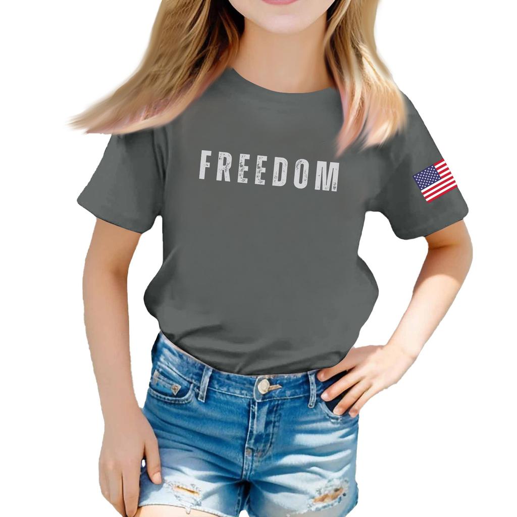 Toddler Girl Boy T-Shirts Kids Top Boys And Girls Printed Short Sleeved T-shirt 1-12Y Summ