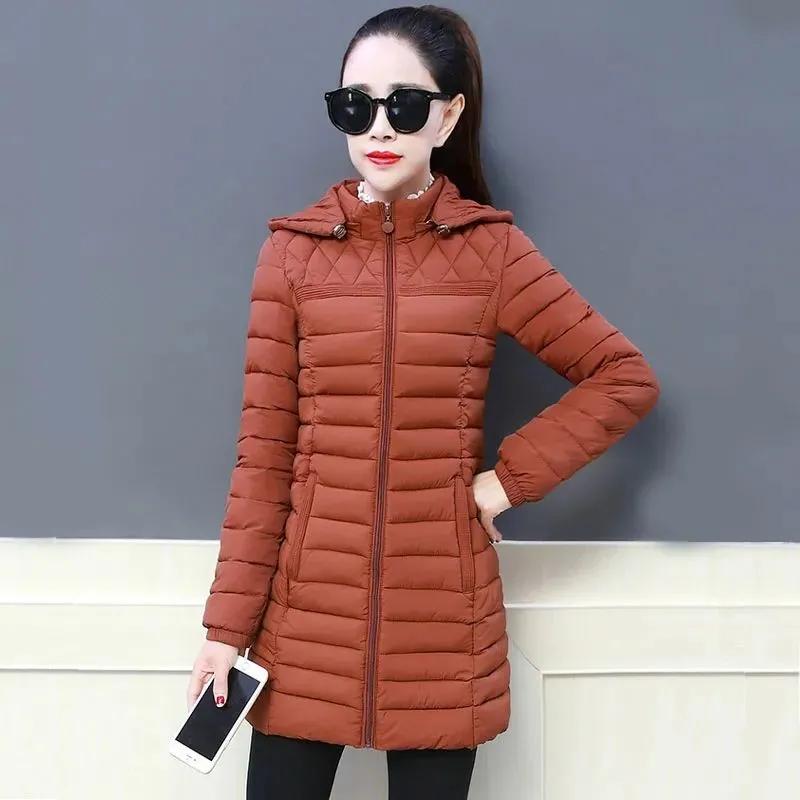 Women's Winter Slim Long Section Warm Jacket Simple Commuting Temperament Coat