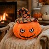 Decorative Pumpkin for Sofa Halloween Plush Toy, Cute Wizard Hat Stuffed Animal Pillow Soft Polyester Figure Bed, Spooky Home Decor Ornament Party And
