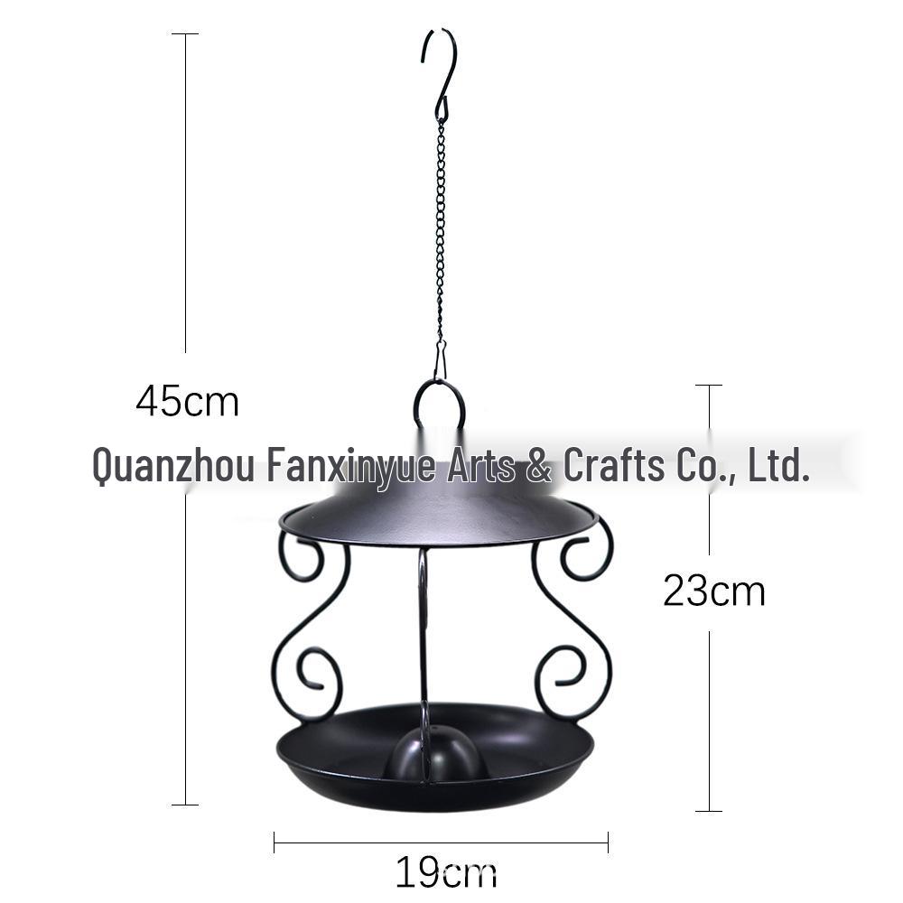Wrought Iron Waterproof Bird Feeder for Outdoor Courtyard and Garden