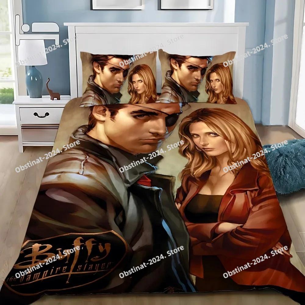B-Buffy the Vampire Slayers Adult Bedding Set Printed Duvet Cover Pillowcase Single Double Style Queen King Size Sets