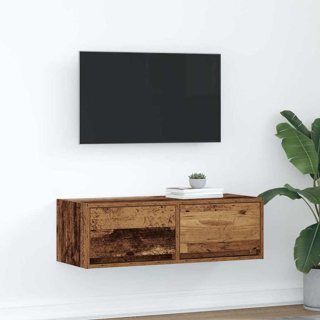 TV Cabinet with Rustic Wood Look 80 x 31 x 25.5 cm Particleboard