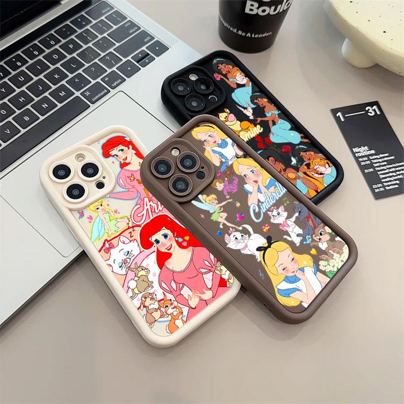Princess Mermaid Silicon Case For Apple iPhone 17E 15 16 14 13 12 11 17 Pro Max 17 Air 16 Plus 16E Phone Protective Cover