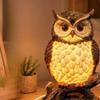 Nocturnal Bird Lamp Light Carved Night with Switch 3D Owl for Bedside, Bedroom, Dorm Room