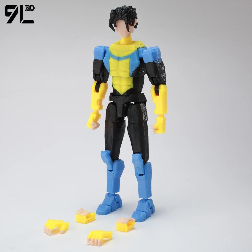 9L3D Dummy13 Lucky13 Conquest Action Figure Invin-cible Model Full Body Movable Toy Multi-Jointed Movable Robot 3D Printed Decor
