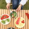 Outdoor Multi-Tool: Folding Knife, Fork, Spoon Set - Stainless Steel, Portable for Camping and Picnic