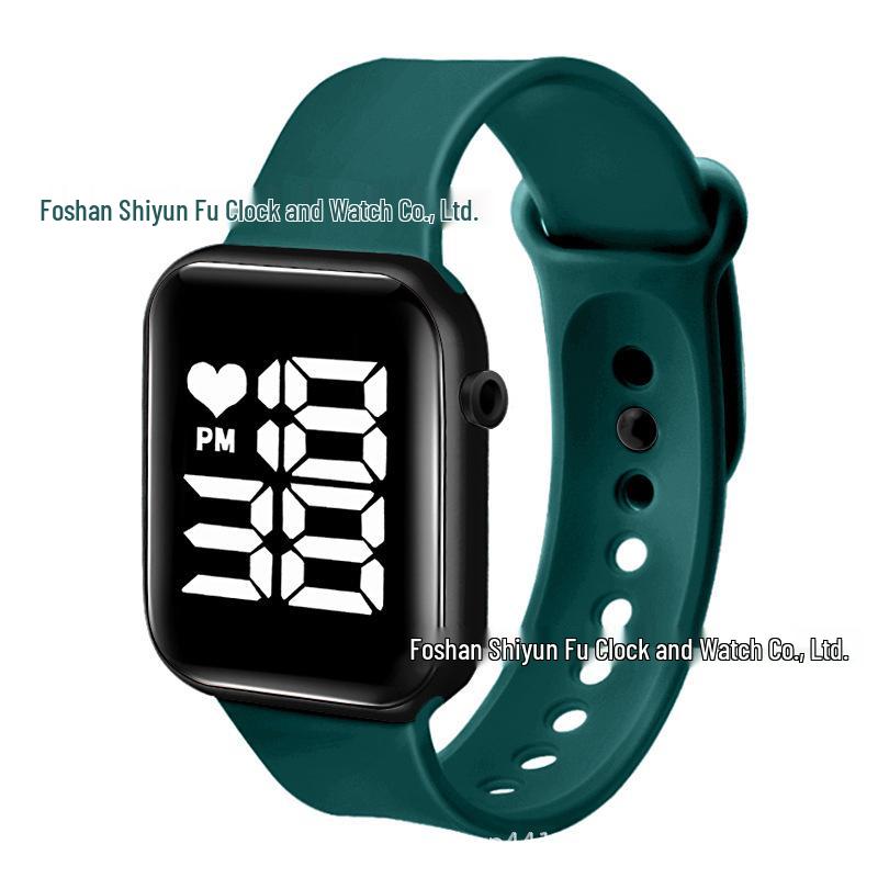 Ceas Digital LED Impermeabil cu Ecran Tactil pentru Studenți - Design Pătrat, Elegant